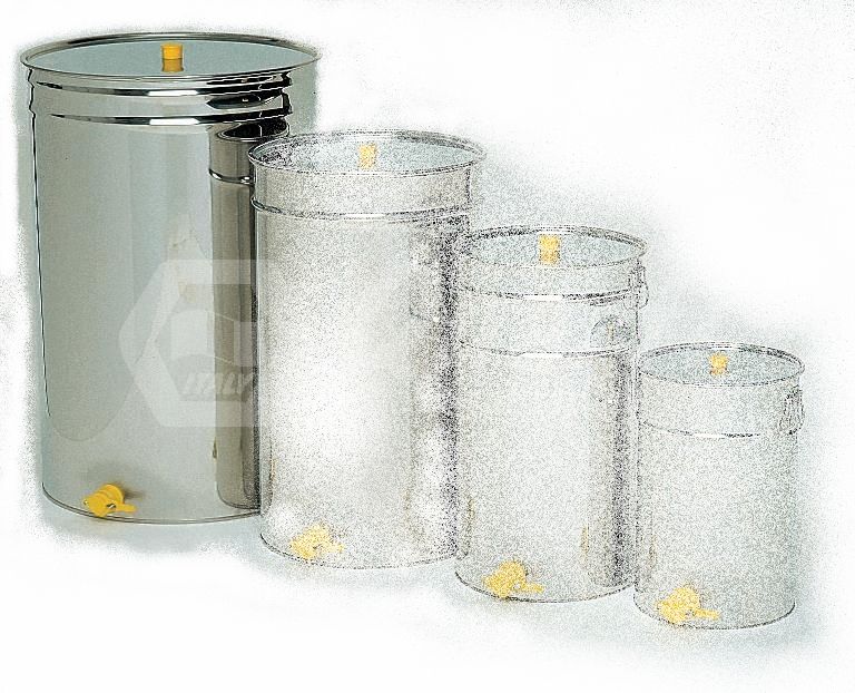 Secchiello in plastica alimentare con coperchio per 10 kg. di miele